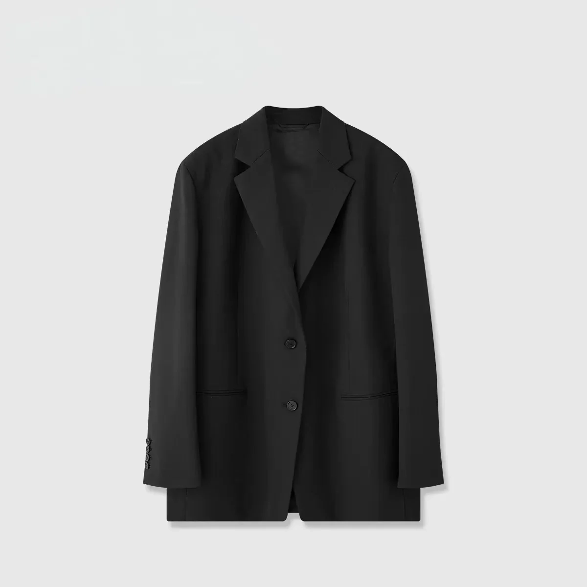 Quiet Luxury Relaxed H-Line Wool Blazer Women Office Tailored Suit Jacket