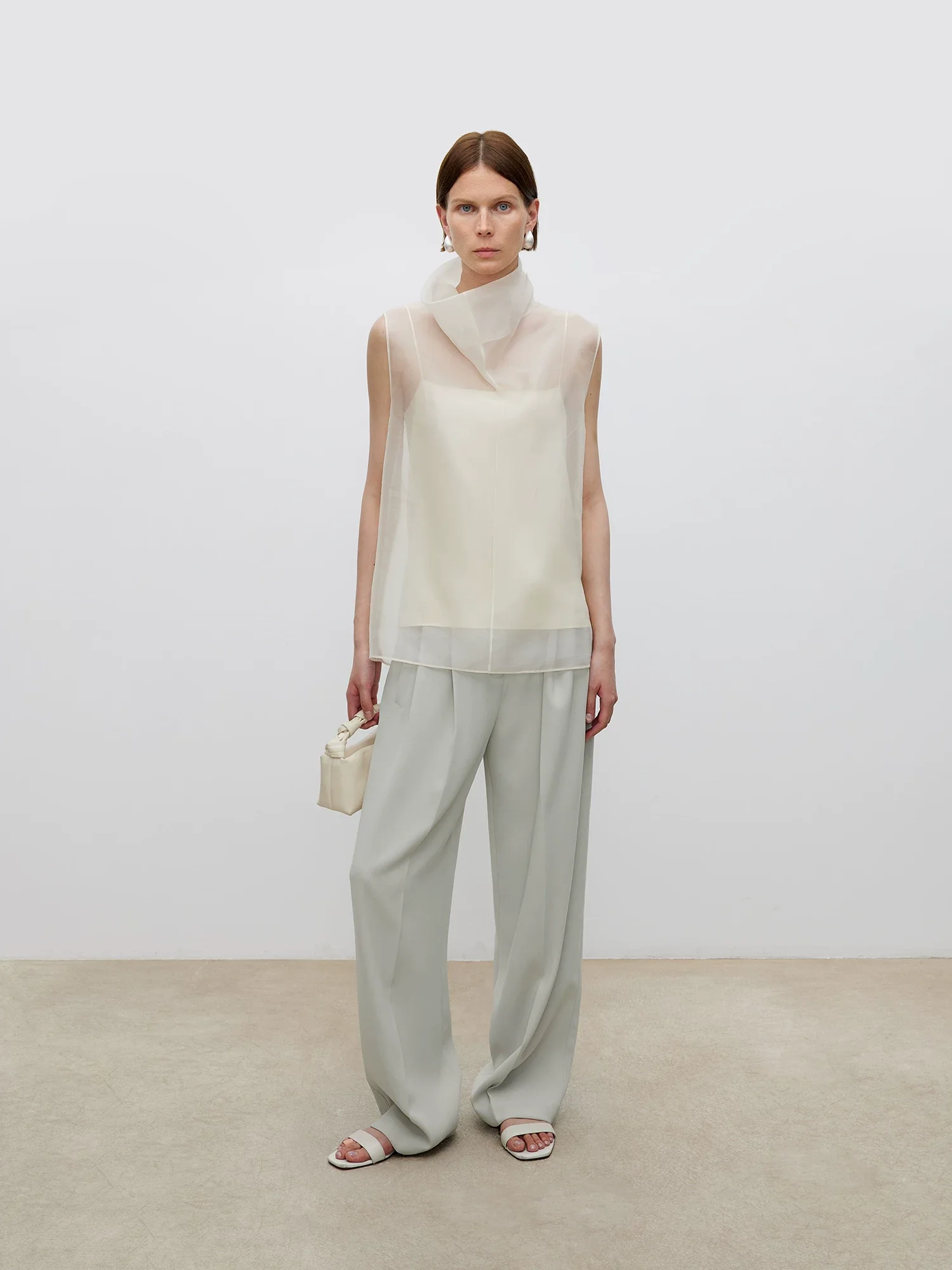 Women High-Waisted Wide-Leg Trousers