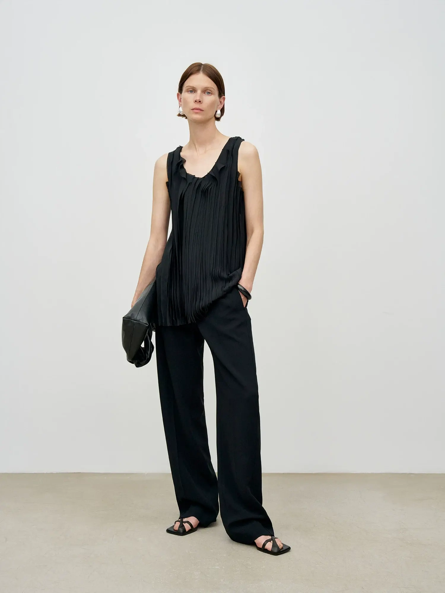 Women High-Waisted Wide-Leg Trousers