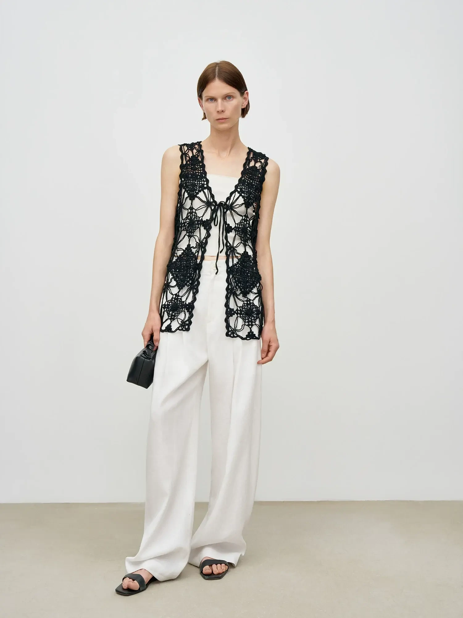 Women High-Waisted Wide-Leg Trousers