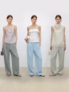 Women High-Waisted Wide-Leg Trousers