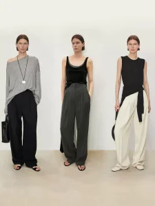 Women High-Waisted Wide-Leg Trousers