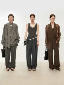 Women High-Waisted Wide-Leg Trousers