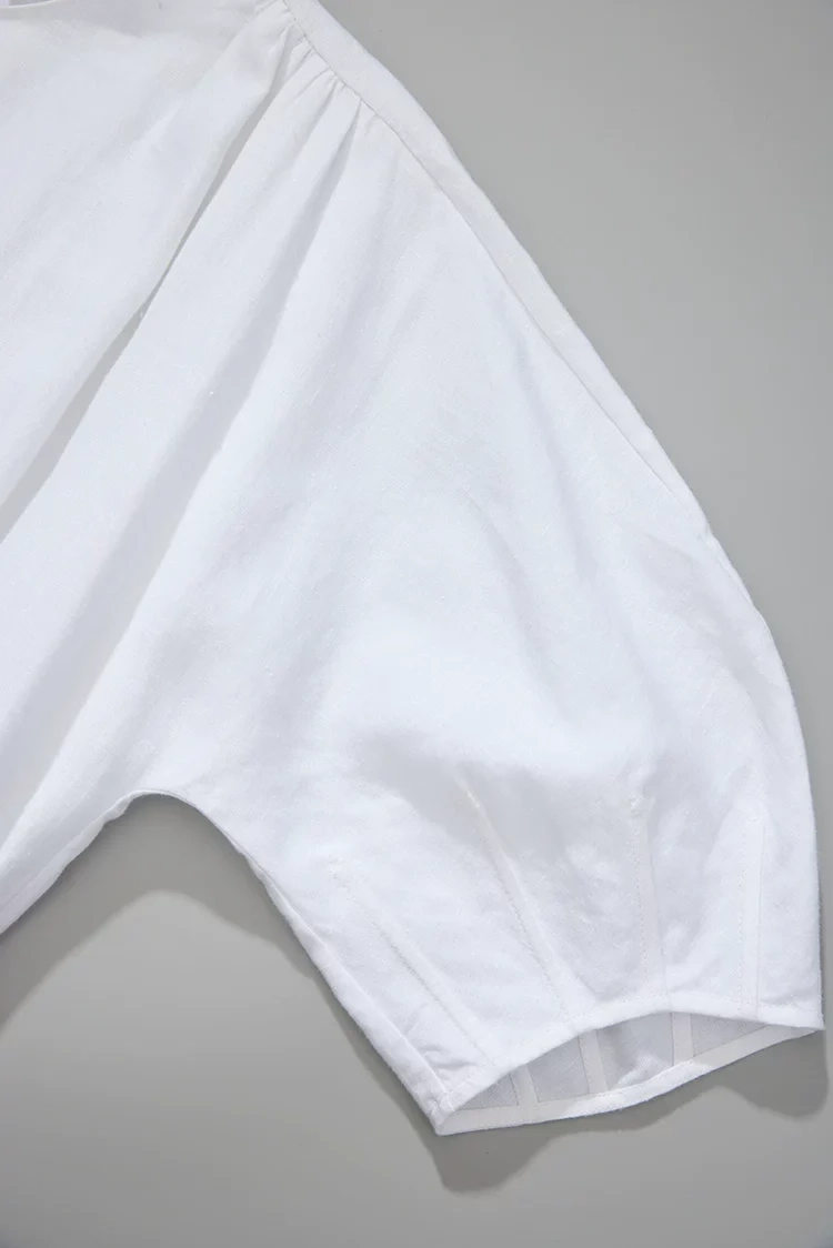 Women's Deconstructed Linen Cut-out Dress
