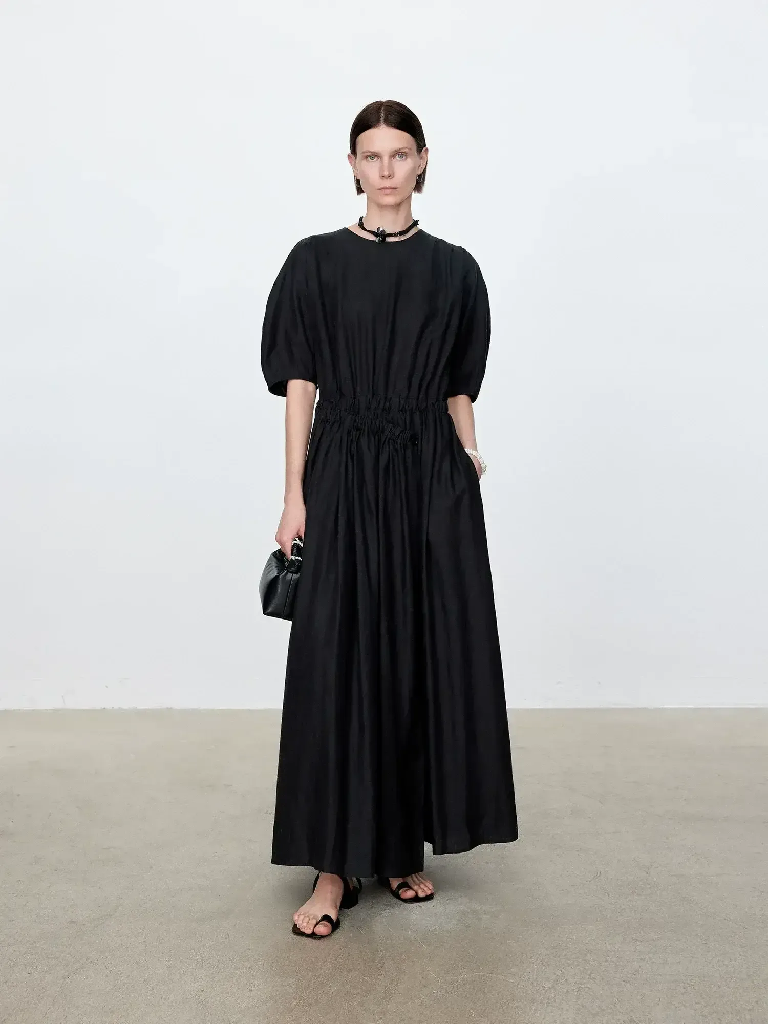 Women's Deconstructed Linen Cut-out Dress