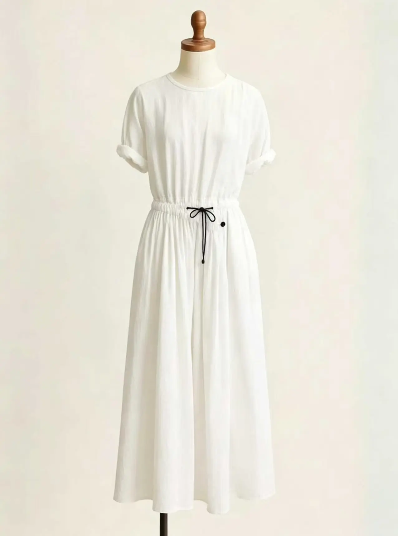 Women's Deconstructed Linen Cut-out Dress