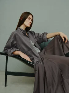 Women's Stand Collar Linen Jacket