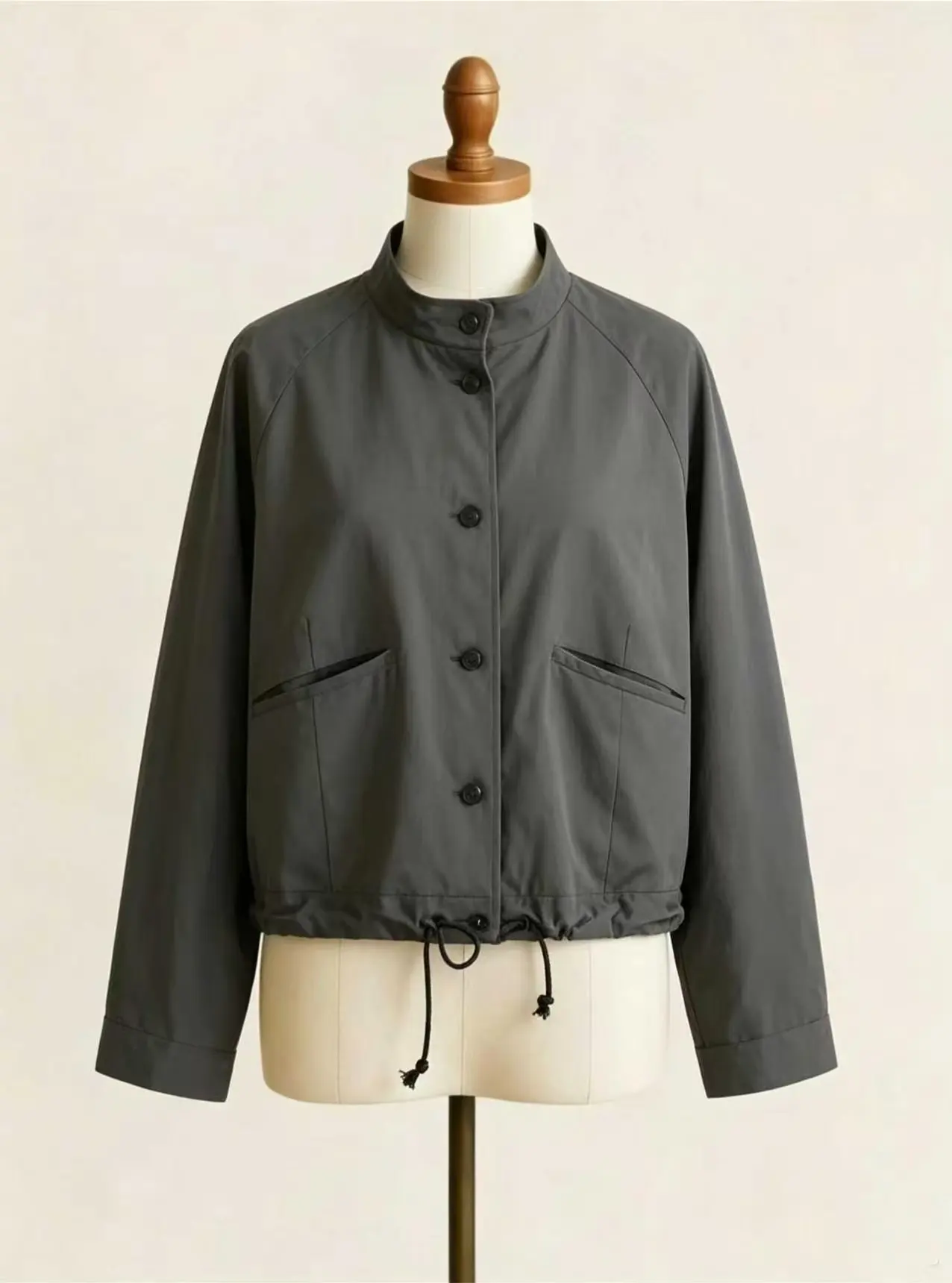 Women's Stand Collar Linen Jacket