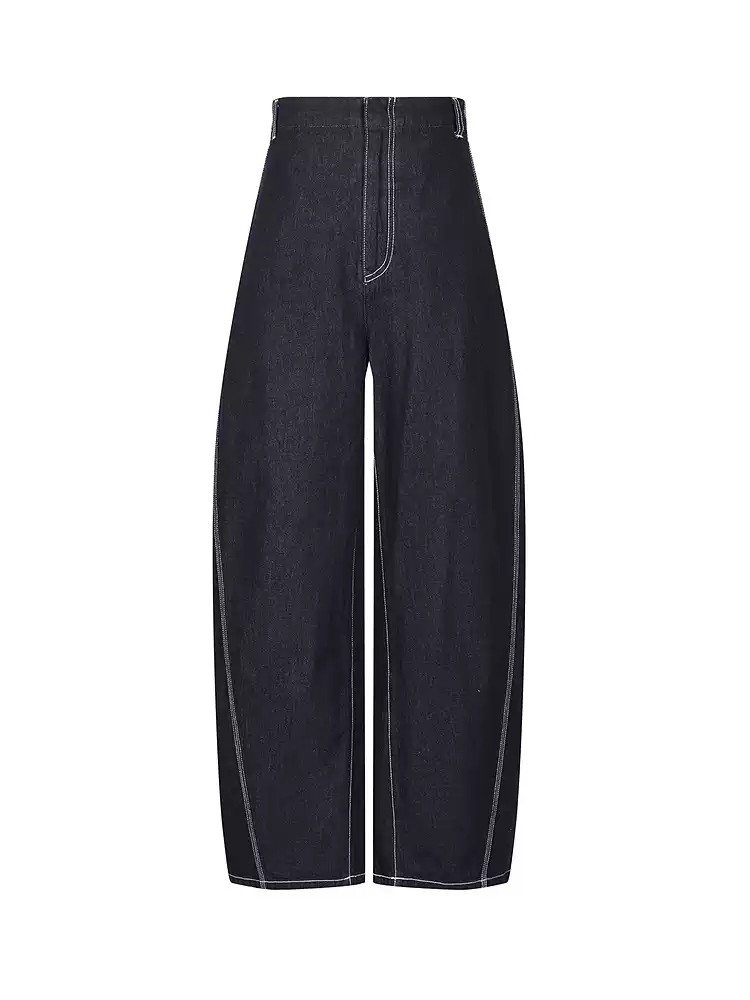 Curved Straight Denim Pants - Layo Custom Clothing