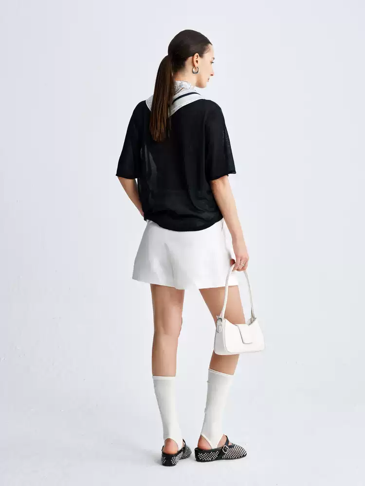 Women's High Waist Linen Wide Leg Shorts