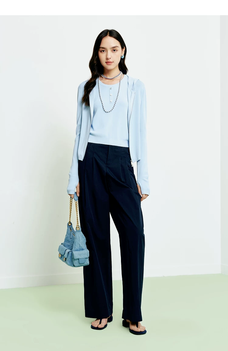 Women's Crooked Wide Leg Trousers
