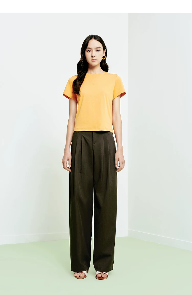 Women's Crooked Wide Leg Trousers
