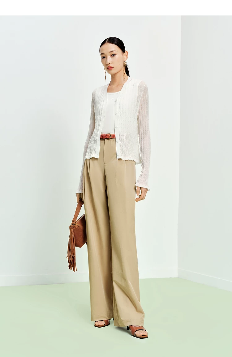 Women's Crooked Wide Leg Trousers