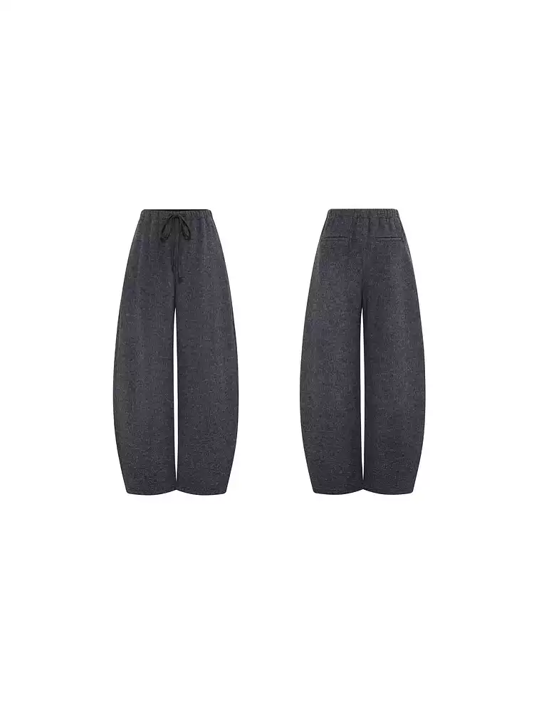 Women's High Waist 3D Curved Arc Wide Leg Casual Trousers