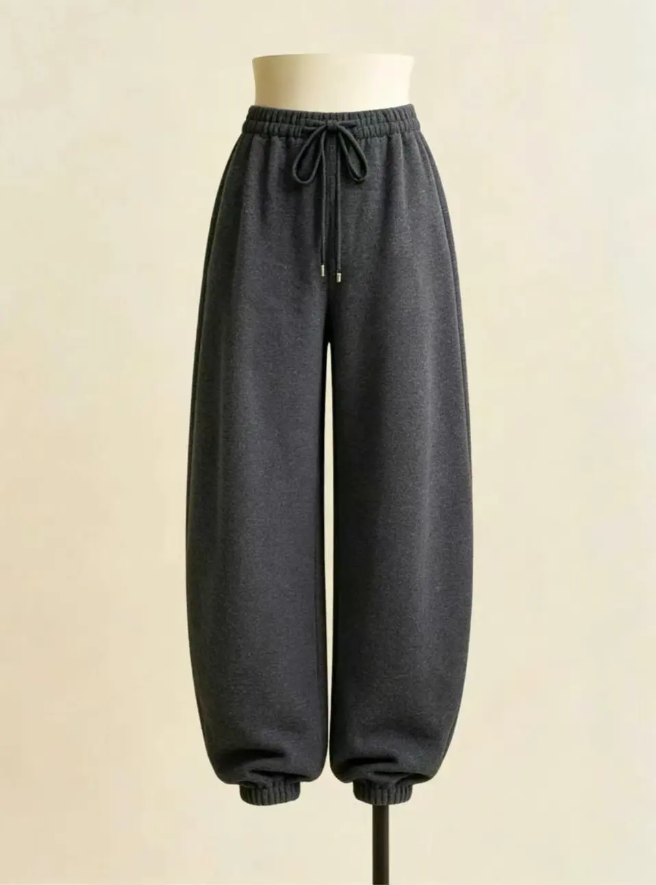 Women's High Waist 3D Curved Arc Wide Leg Casual Trousers