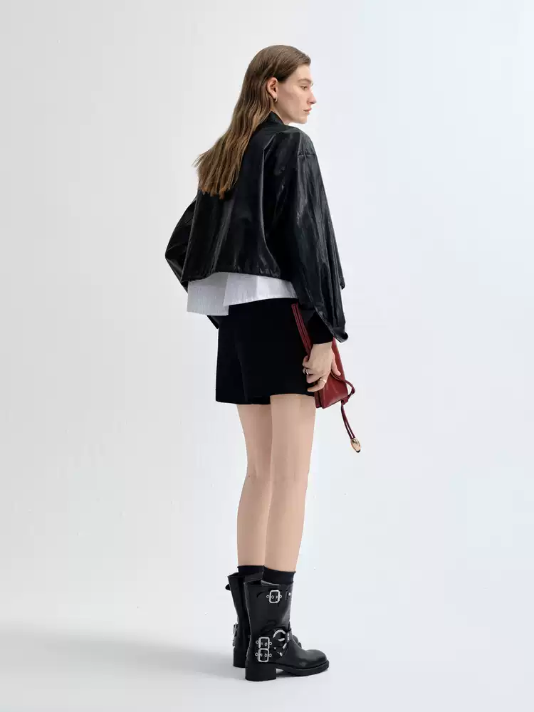 Women's High Waist Skort With Decorative Waist Belt
