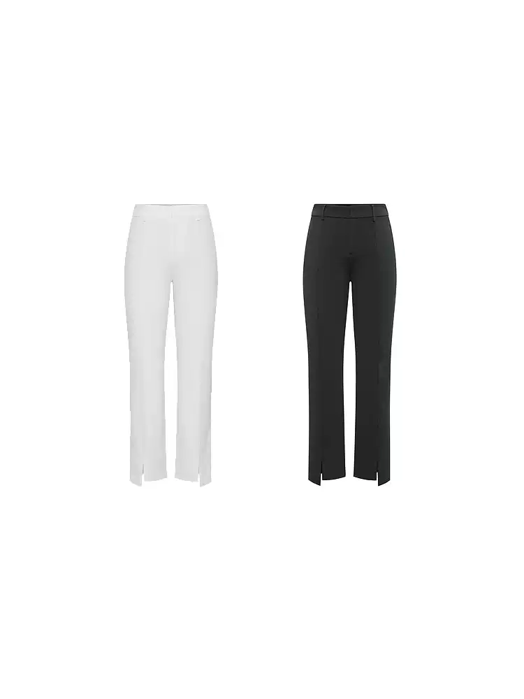 Women's High Waist Split Hem Tapered Casual Trousers