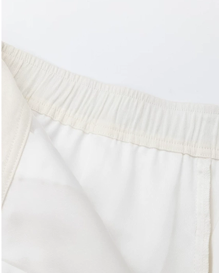 Women's High waisted Linen blend A line Shorts