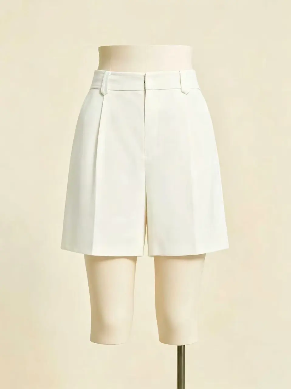 Women's High waisted Linen blend A line Shorts