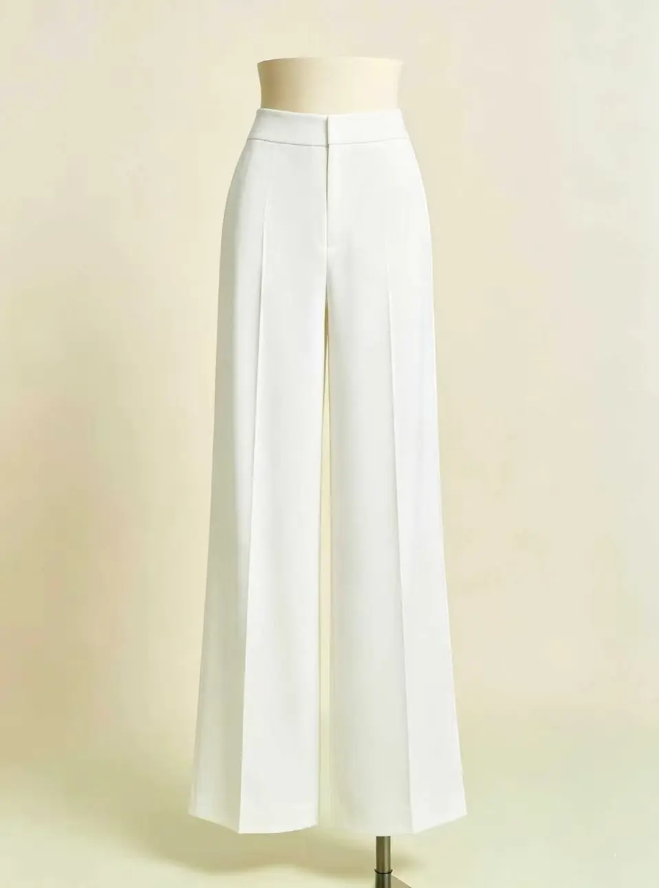 Women's Lace Spliced High Waist Wide Leg Trousers