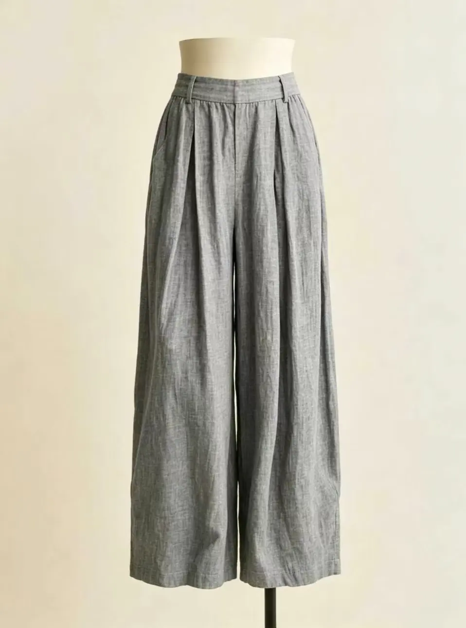 Women's Linen Elastic Waist Balloon Casual Trousers