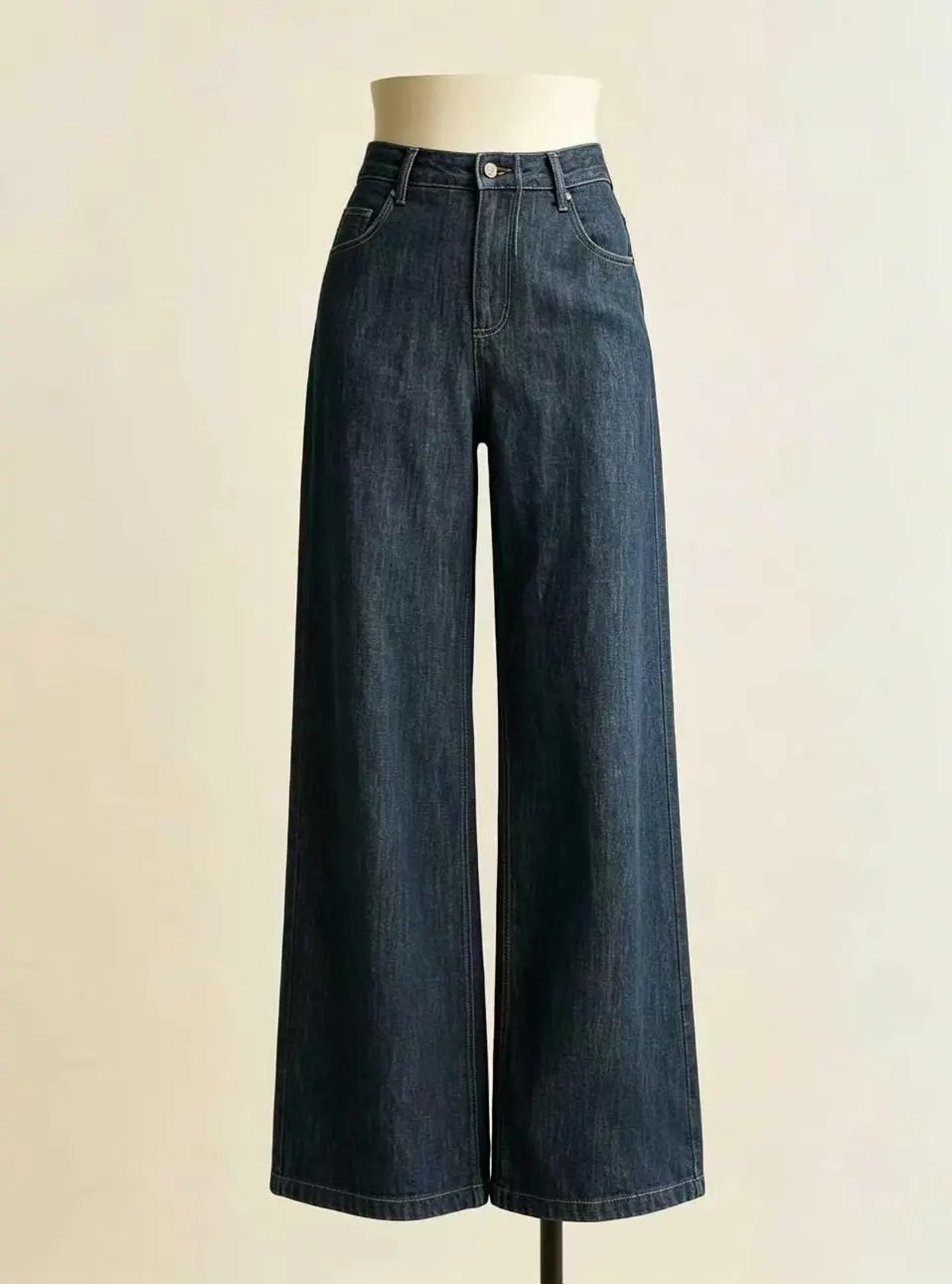Women's Linen Wide Leg Casual Trousers Embroidered Pockets