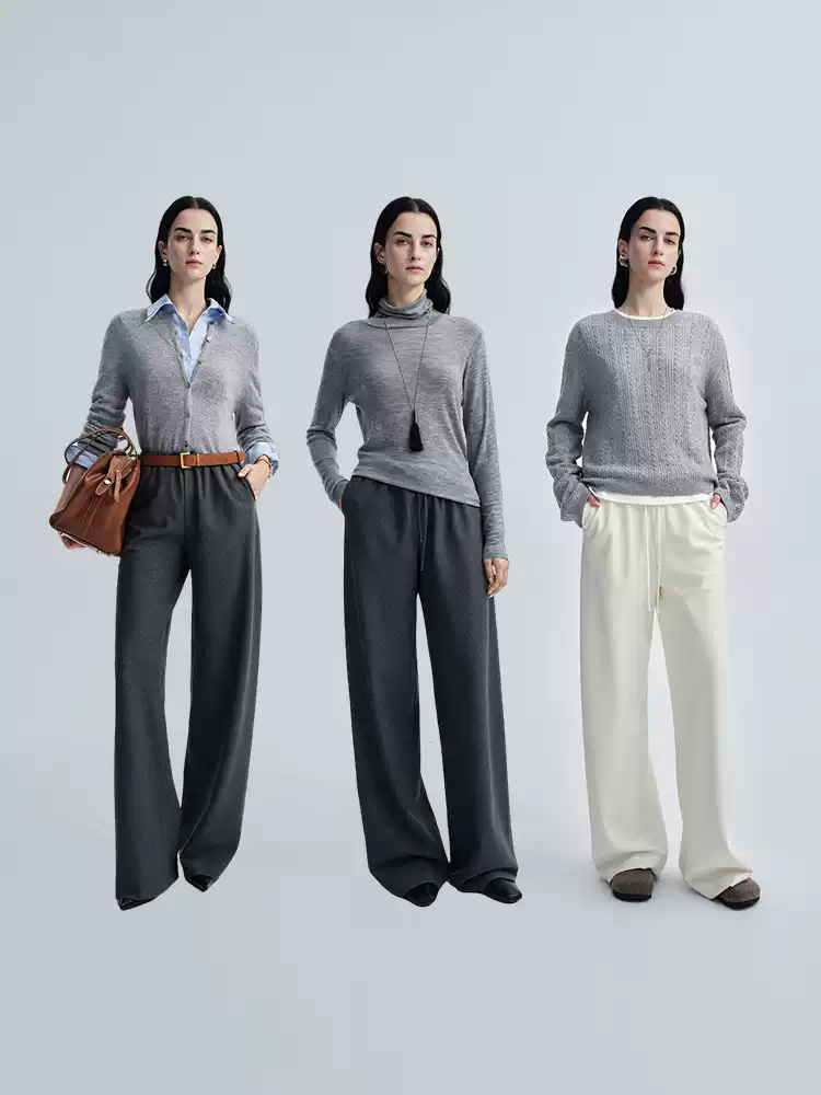 Women's Wide Leg Drawstring Trousers